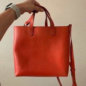 Madewell zip-top transport crossbody Costal Orange